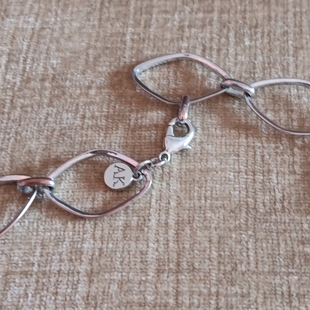 AK Silver Tone Large Chunky Link Necklace - Picture 2 of 9